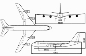 Orthographically projected diagram of the Shanghai Y-10.