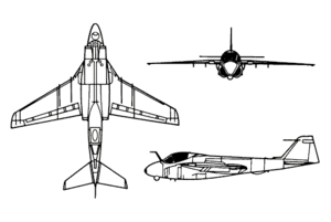 Orthographic projection of an A-6 Intruder.